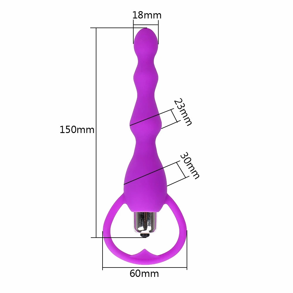 10-Mode Waterproof Silicone Anal Vibrator & Butt Plug for Women, Men and Couples
