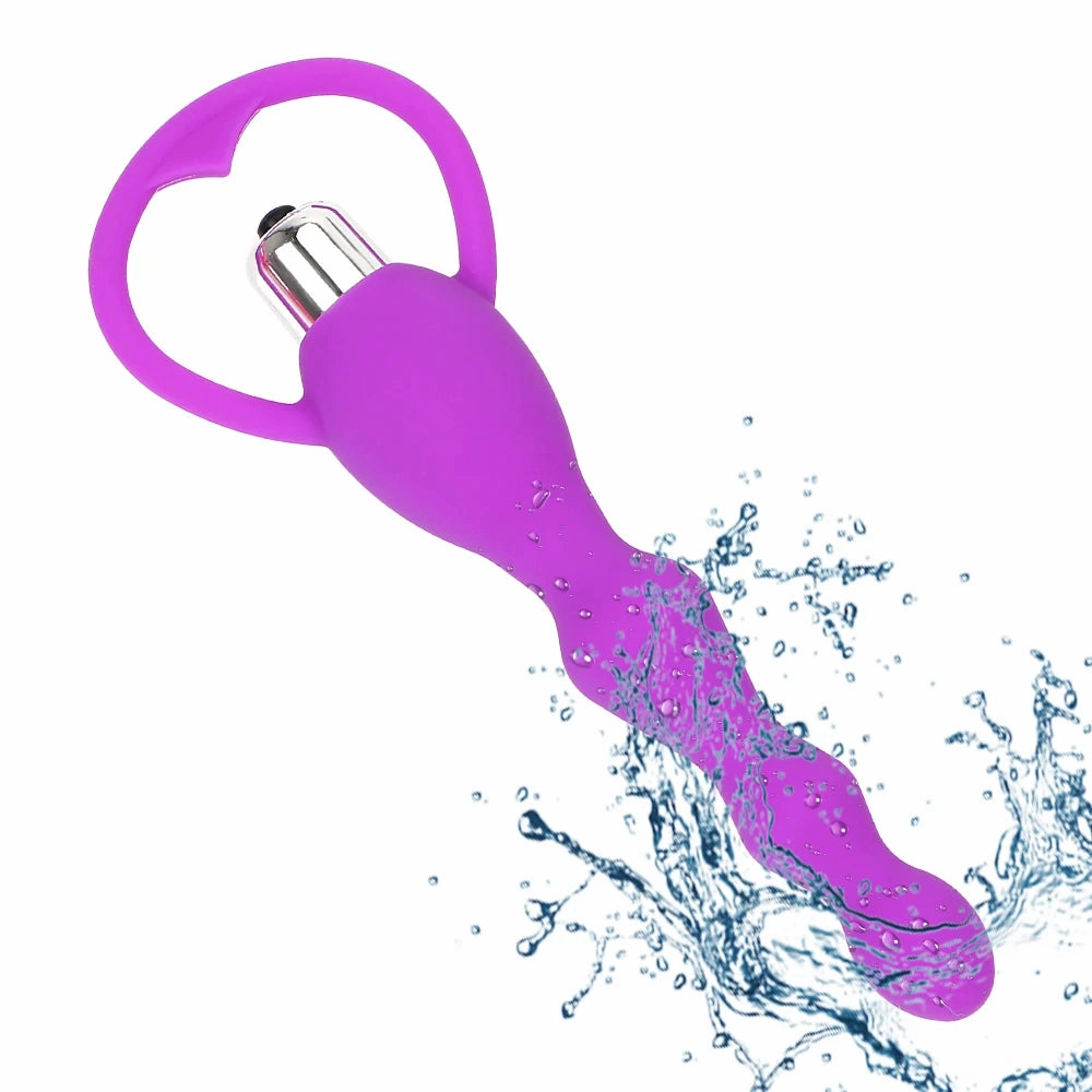 10-Mode Waterproof Silicone Anal Vibrator & Butt Plug for Women, Men and Couples