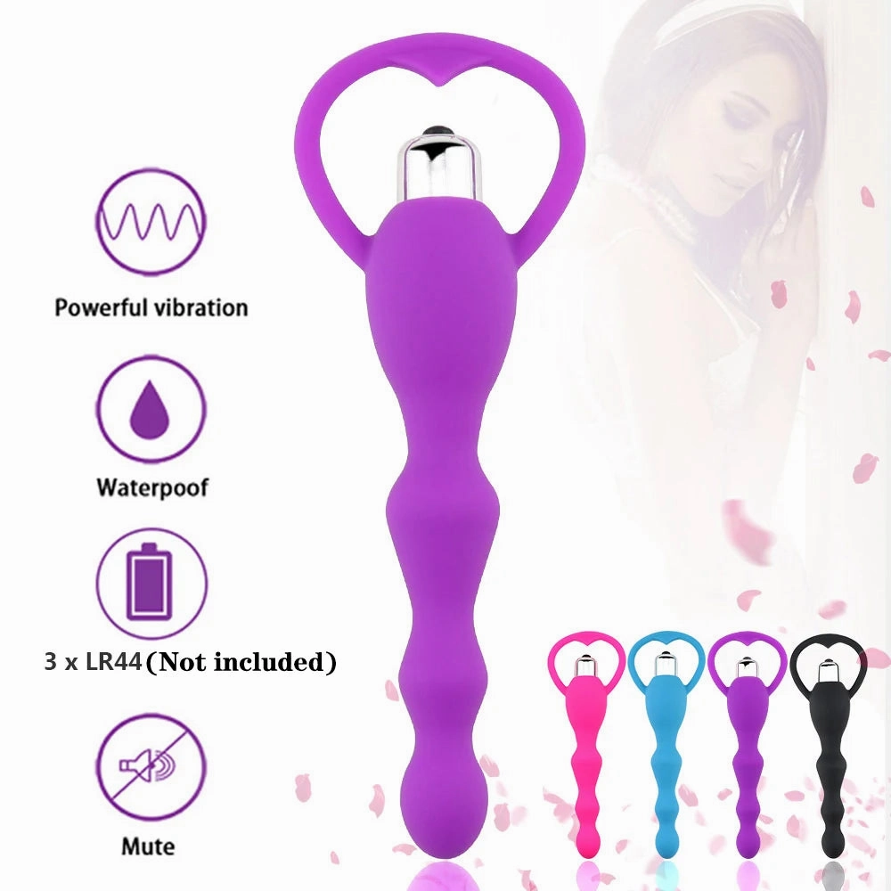 10-Mode Waterproof Silicone Anal Vibrator & Butt Plug for Women, Men and Couples