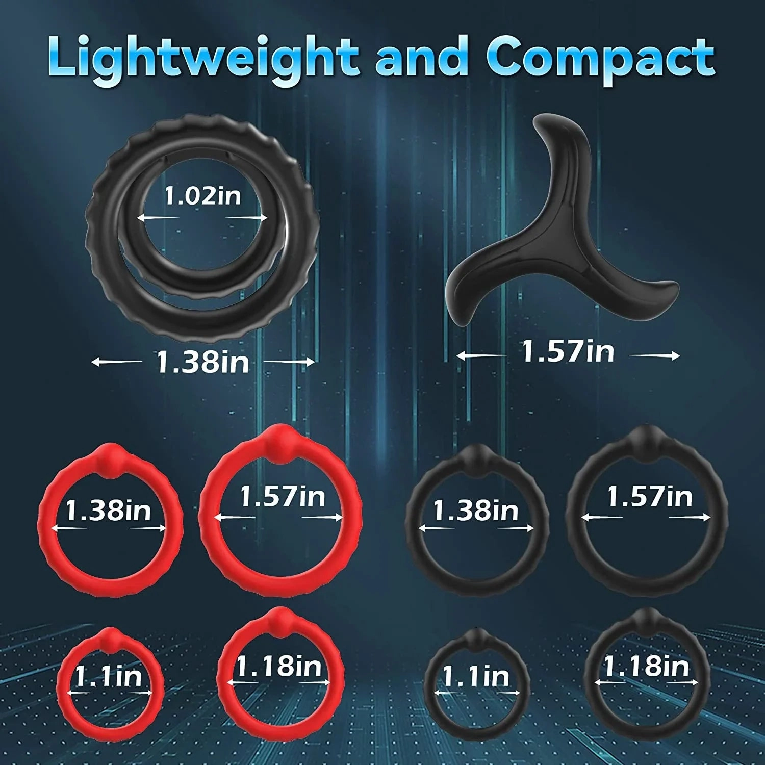 10 PCS Men’s Rings Penis Sleeve Shaft