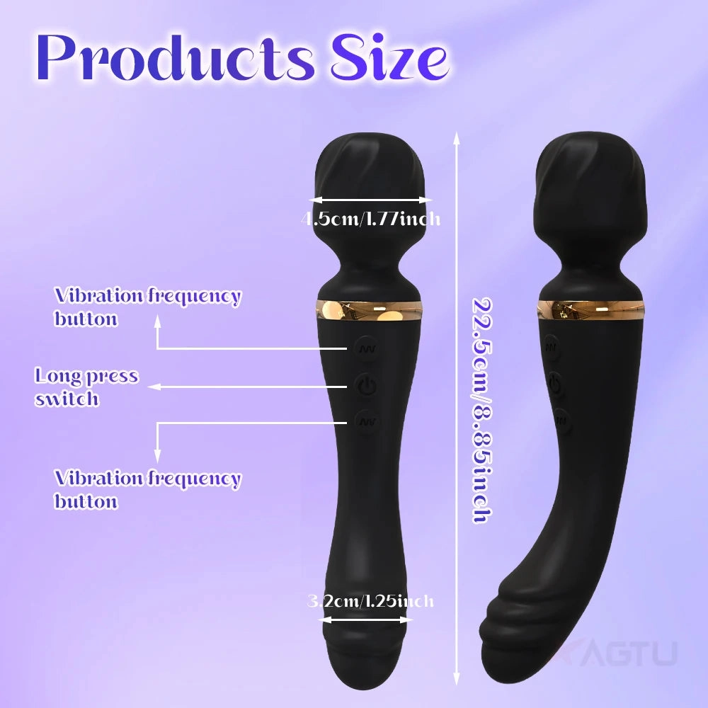20-Speed Powerful Vibrator: AV Magic Sex Wand for Clitoris & G-Spot Stimulation