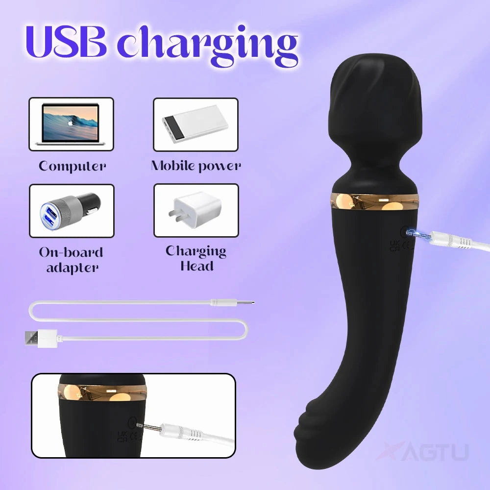 20-Speed Powerful Vibrator: AV Magic Sex Wand for Clitoris & G-Spot Stimulation