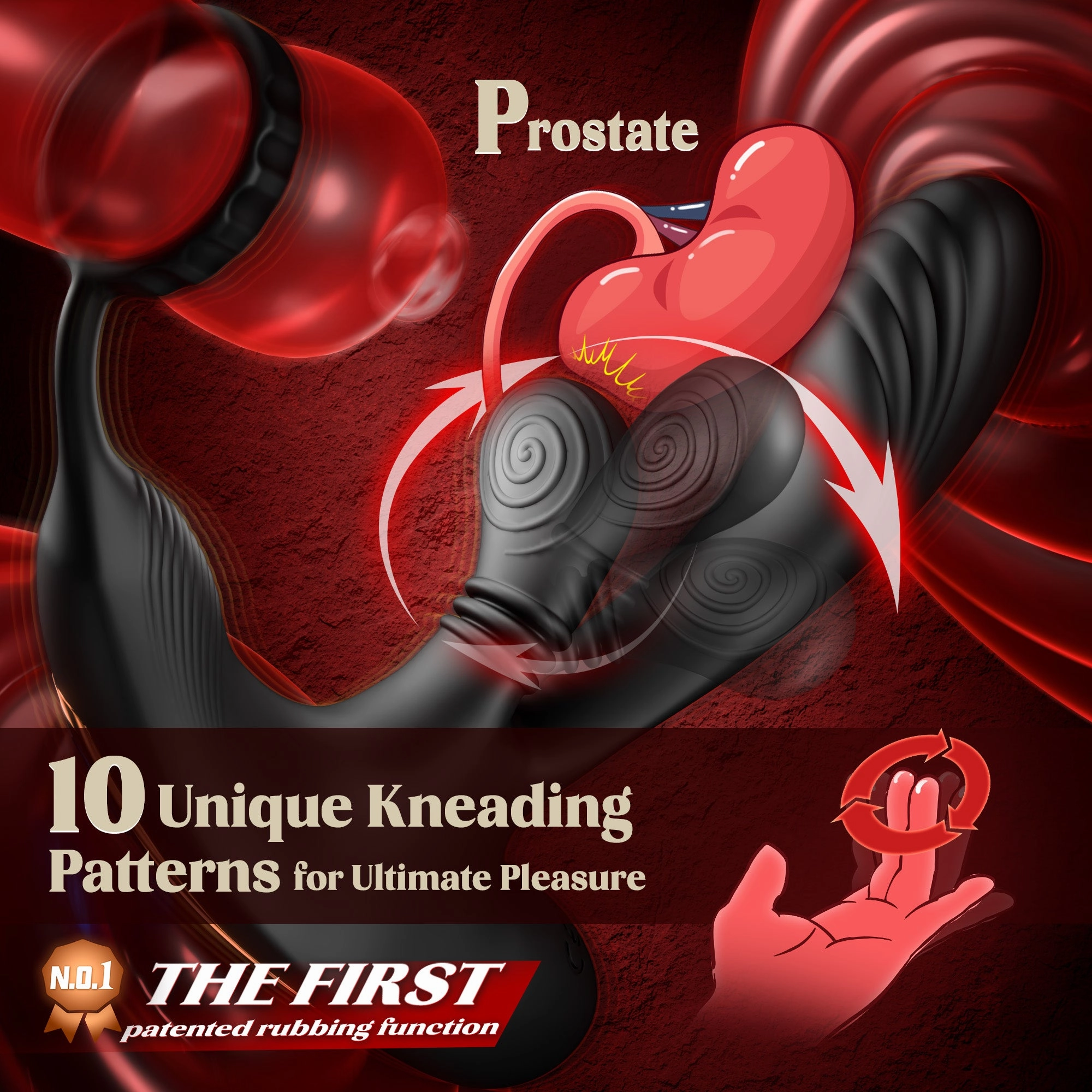 360°Anal Butt Plug Vibrator with Penis Ring