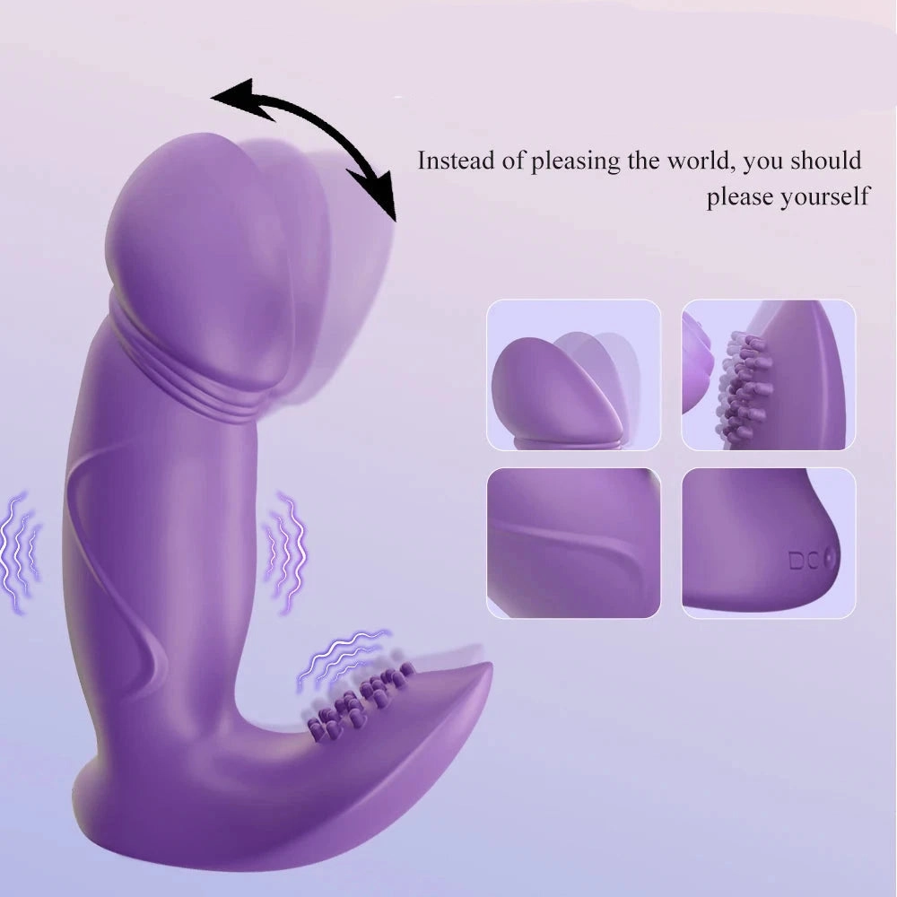 3-In-1 Clit Vibrator Sucking, Vibrating & Wiggling Vibrating Pantie