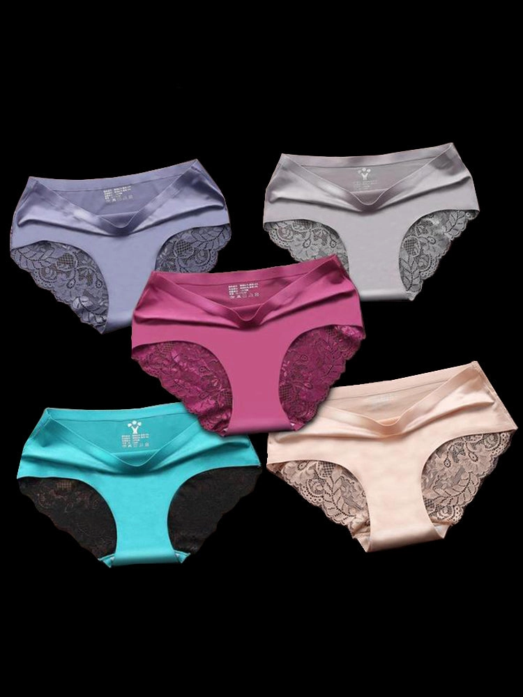 5-Pack Lace Sexy High Cut Ladies Briefs