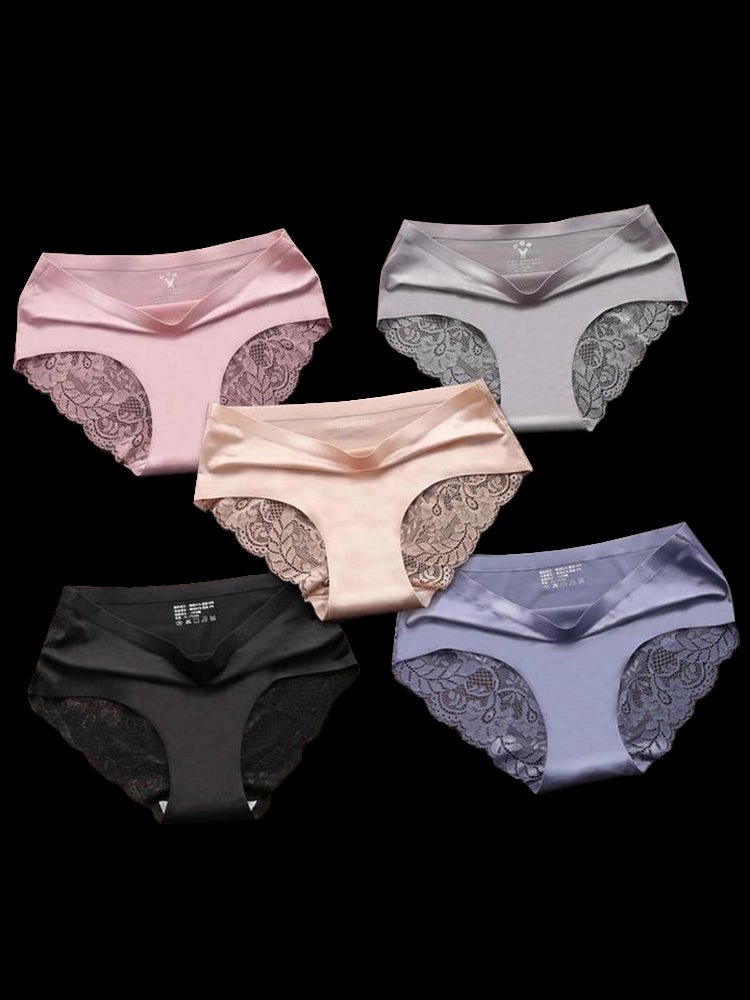 5-Pack Lace Sexy High Cut Ladies Briefs
