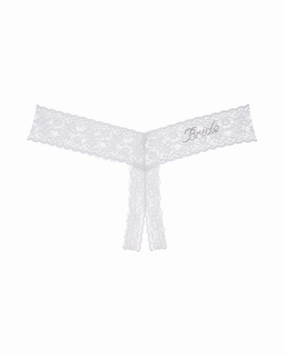 "Bride" Open Gusset Thong