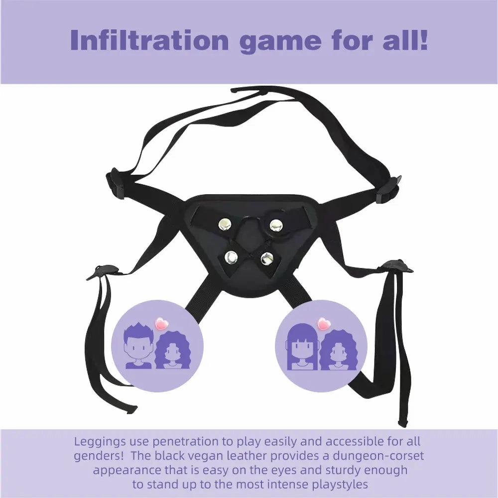 Adjustable Strap-On Harness Sex Straps: Durable Nylon, Lace Straight Lesbian Women Pegging