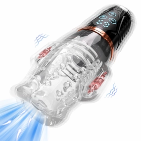 Adult Male Masturbator with 9 Vibrating & 9 Sucking Patterns.