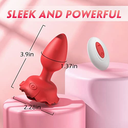 AllureAura - LED Vibrating Butt Plug with 10 Vibration Setting