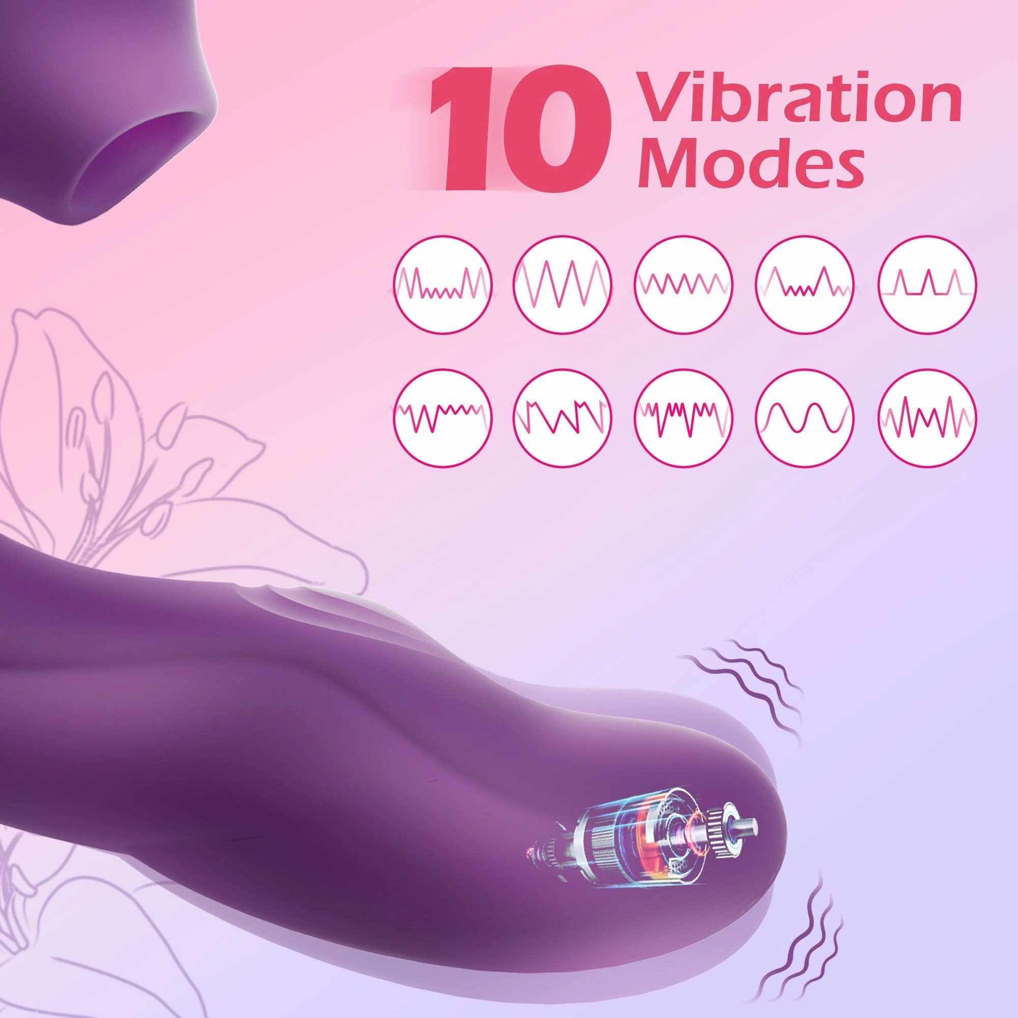 AMOVIBE 3 in 1 Vibrator with 10 Vibration & 5 Licking Modes