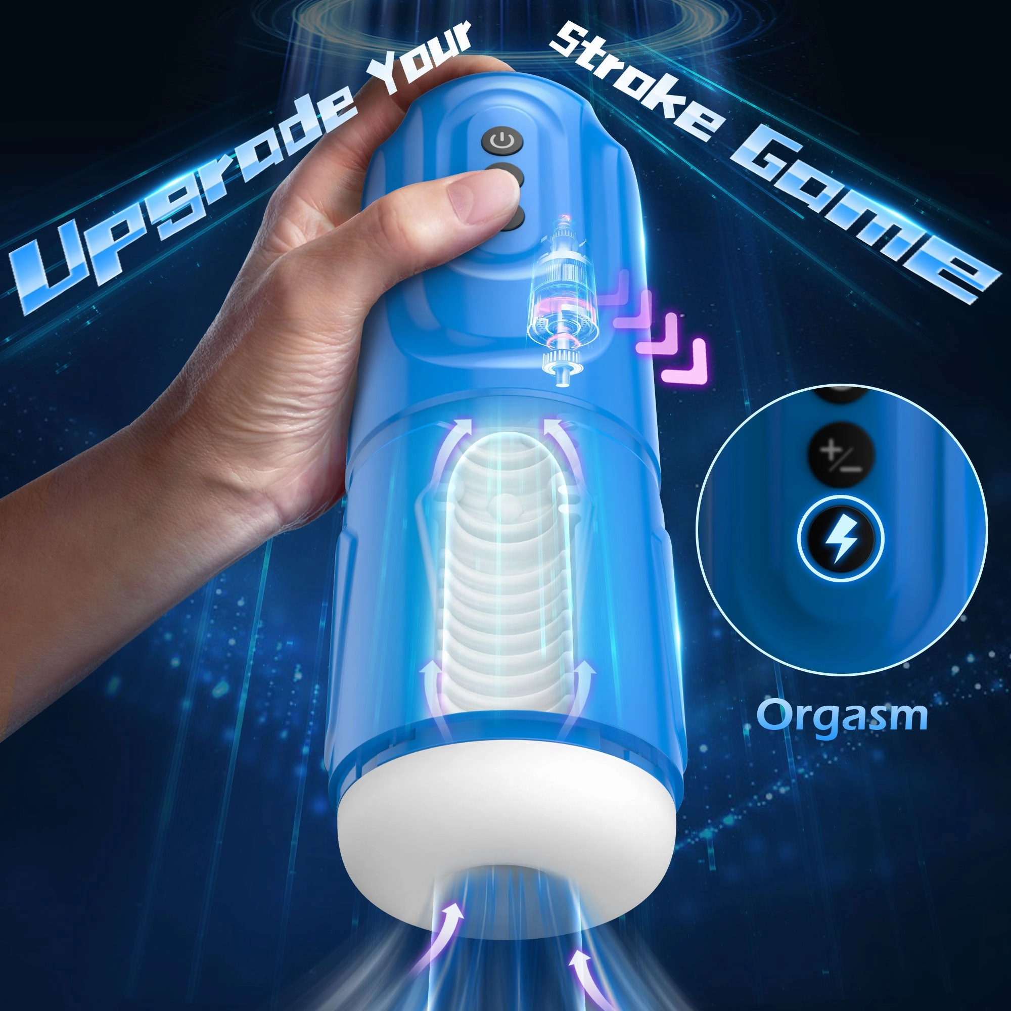 AMOVIBE Male Masturbators Cup with 7 Thrusting Modes for Men Hands Free