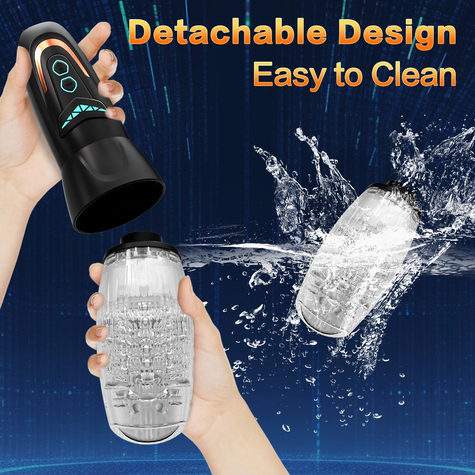 AMOVIBE Male Stroker with 10 Vibration, 8 Thrusting & Rotating Patterns