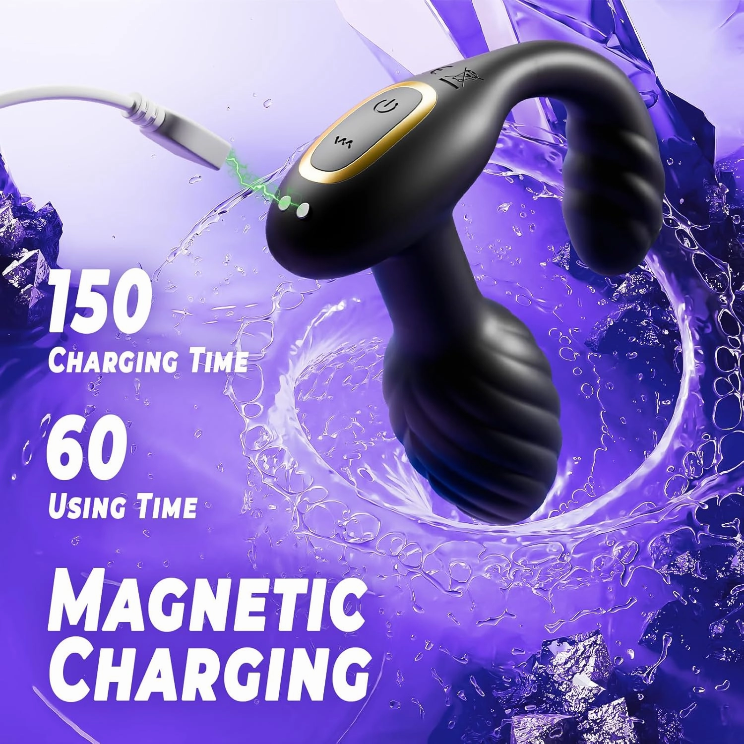 Anal Toys with 10 Rotating & 10 Vibrating Patterns