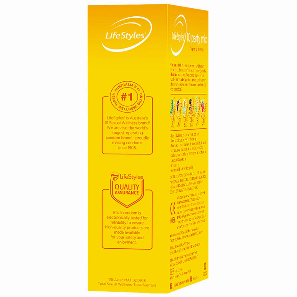 Ansell LifeStyles Party Mix Latex Condoms