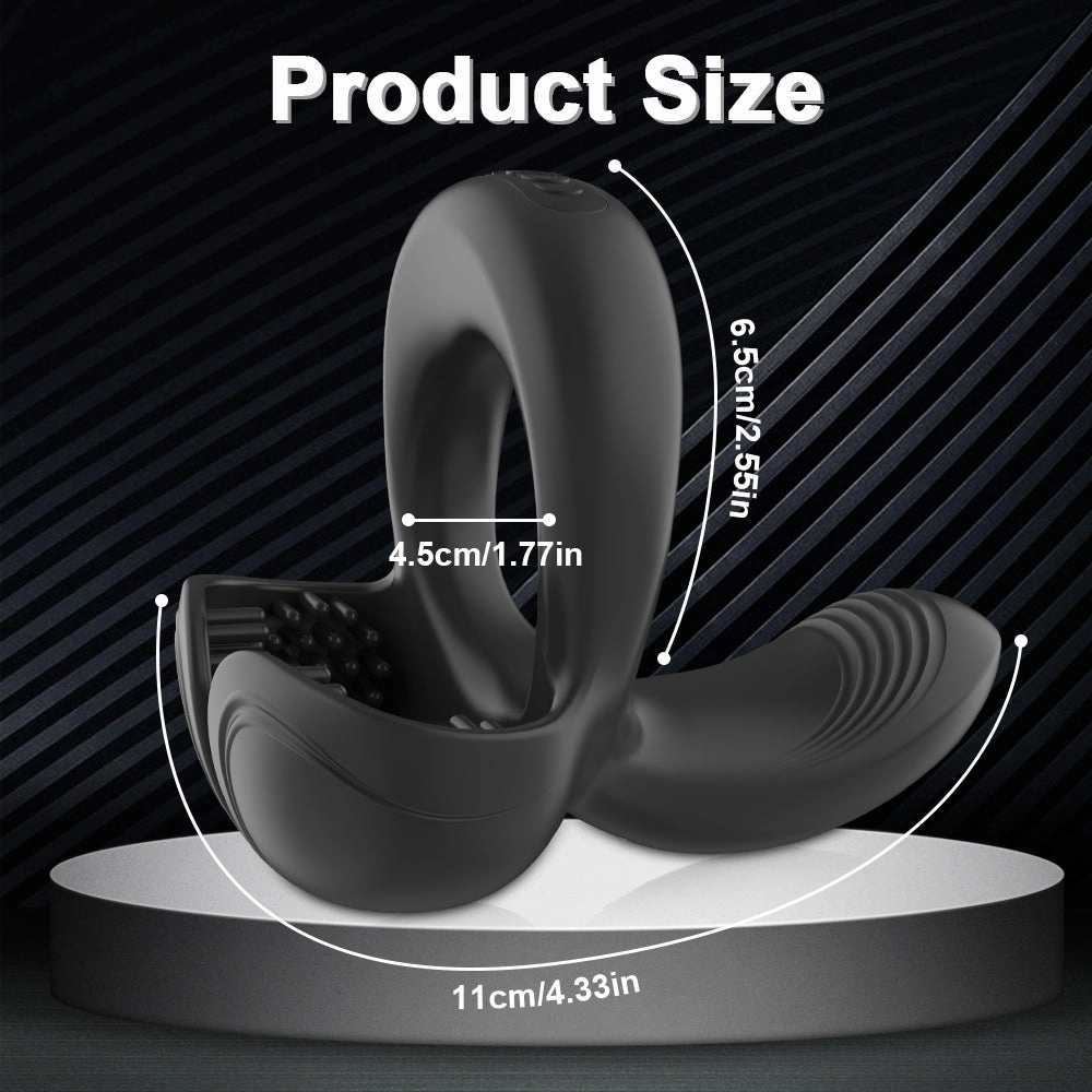 APP Control Perineal Stimulation Pocket Egg Vibrating Cock Ring With Three Vibrating