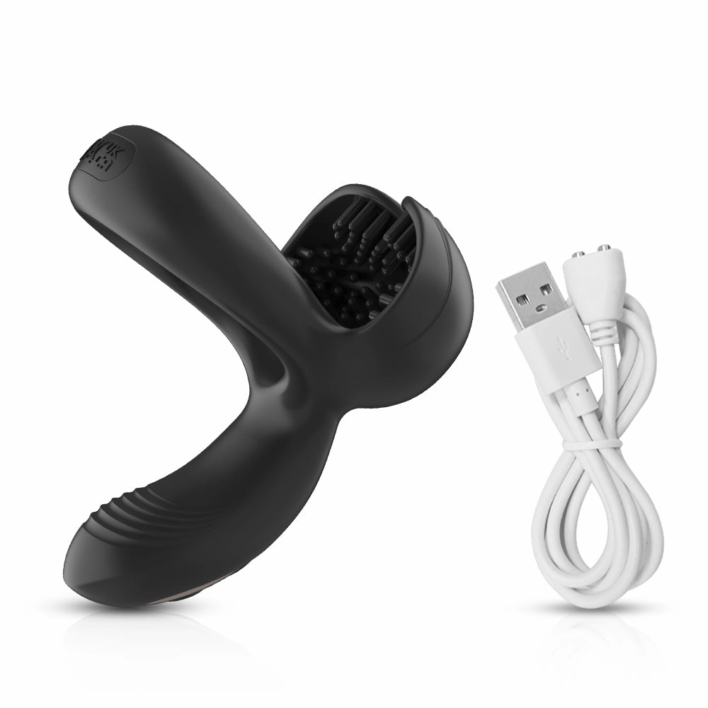 APP Control Perineal Stimulation Pocket Egg Vibrating Cock Ring With Three Vibrating