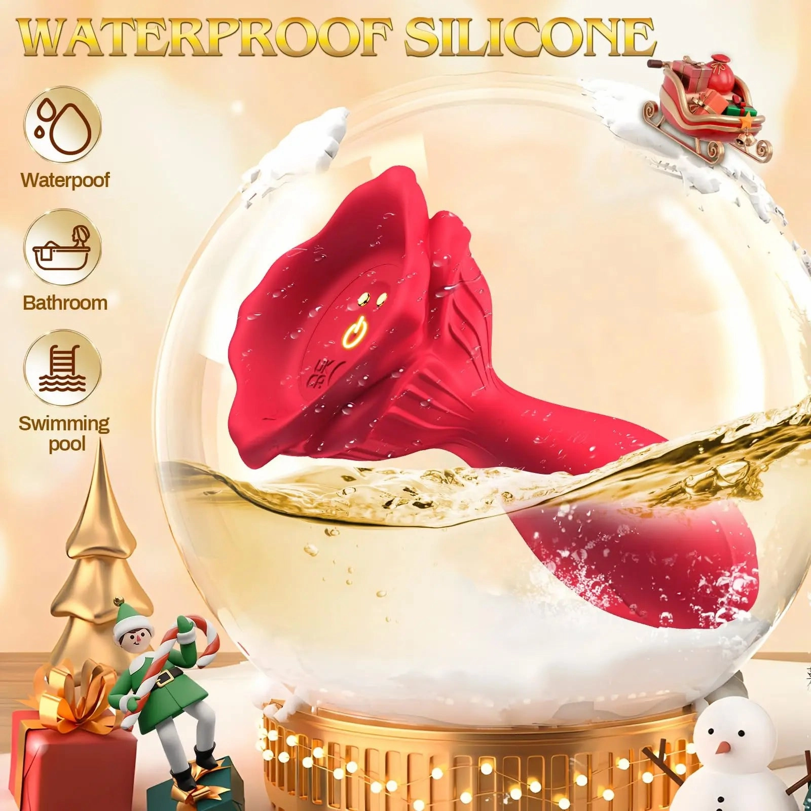 APP-Controlled Rose Butt Plug - 9 Vibrations, Waterproof
