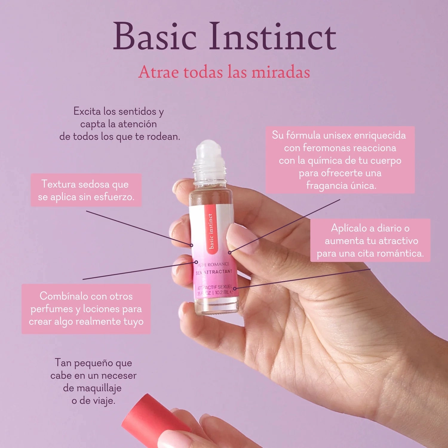 Basic Instinct - Pheromone Perfume - Roll On - IN STOCK - 55 LEFT! - Pure Romance