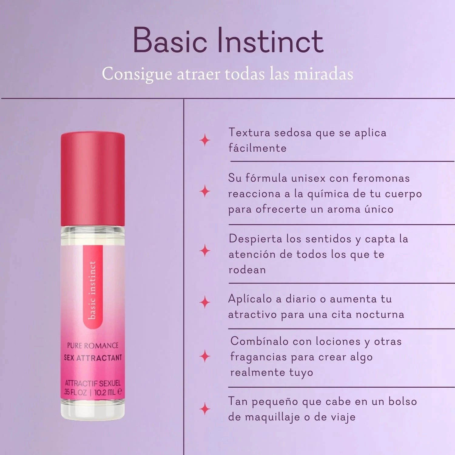 Basic Instinct - Pheromone Perfume - Roll On - IN STOCK - 55 LEFT! - Pure Romance