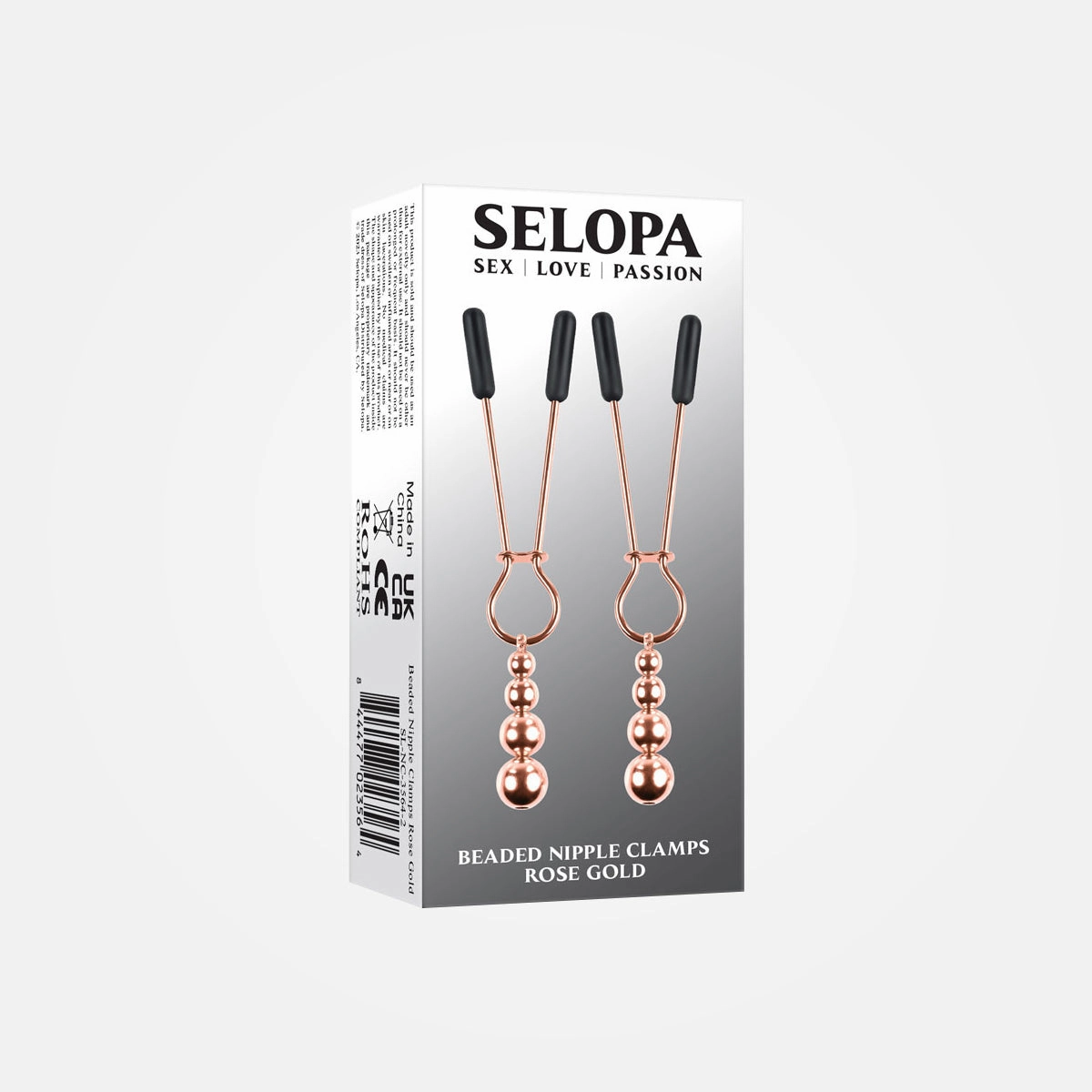 Beaded Nipple Clamps - Rose Gold Set of 2
