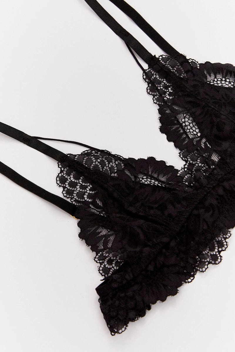 Black Black Lace Lingerie Set
