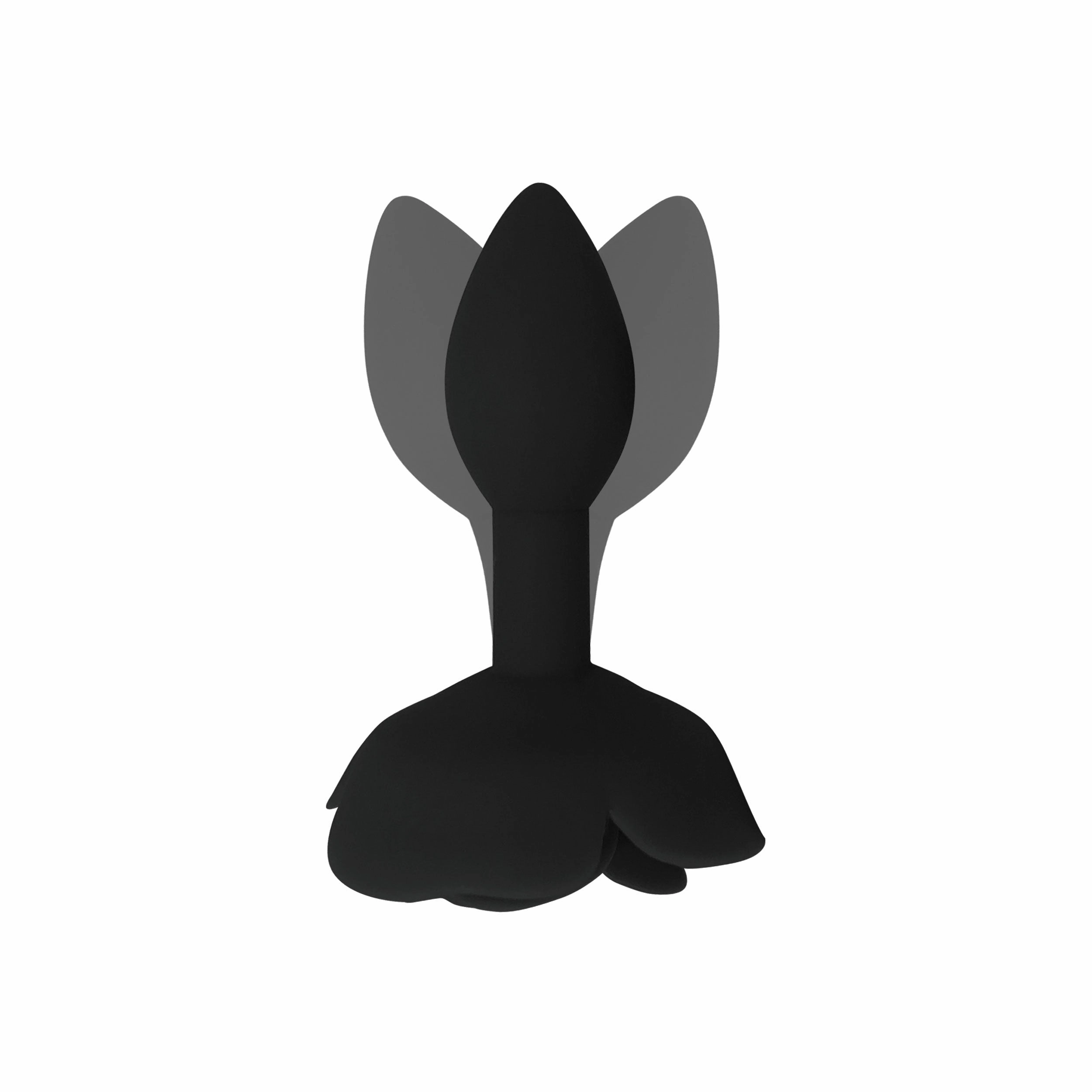 Black Rose Silicone Butt Plug