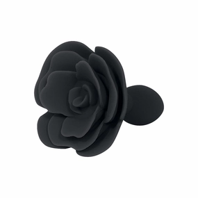 Black Rose Silicone Butt Plug