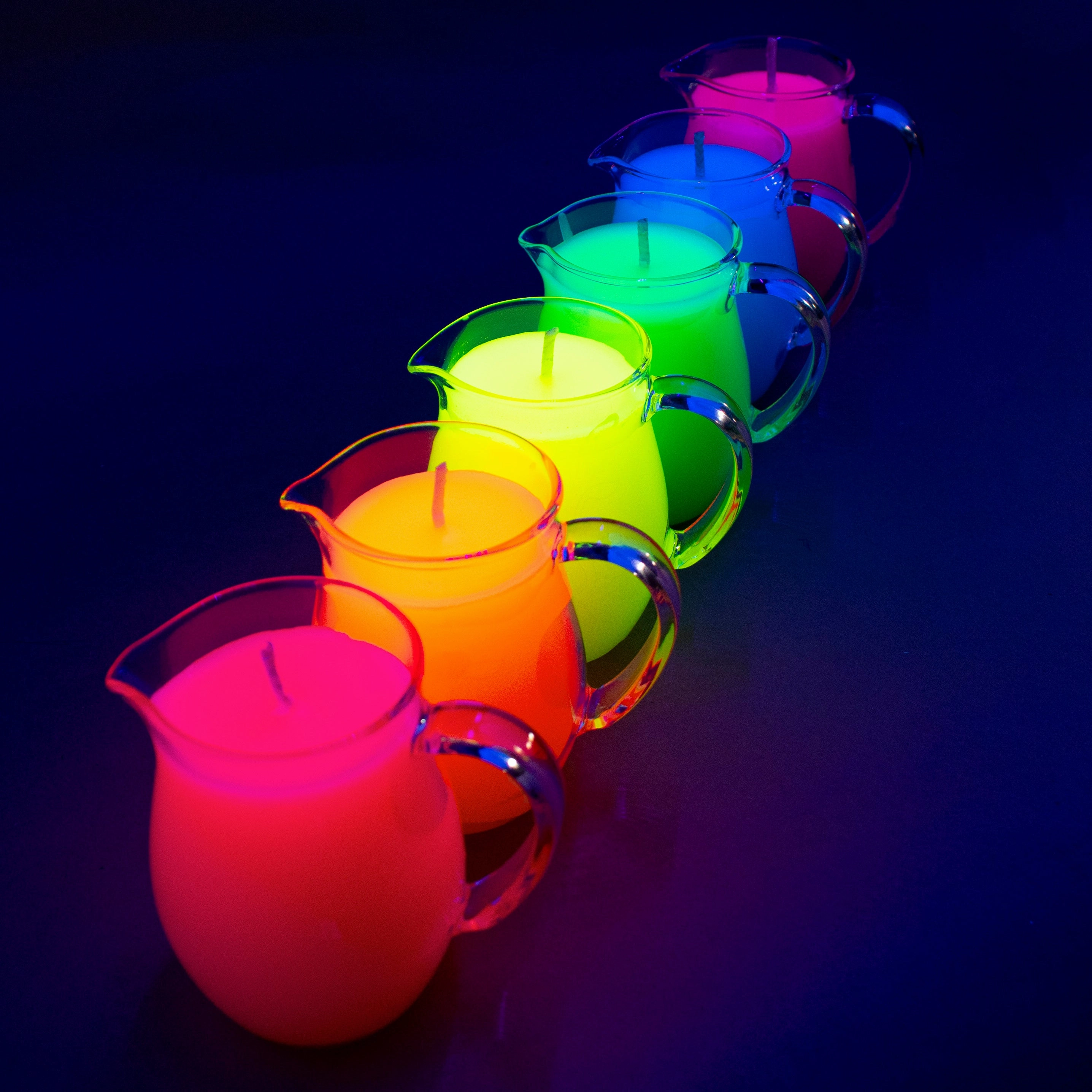 Blacklight Reactive Wax Play Pitcher Candle - Low Temp - UV Reactive