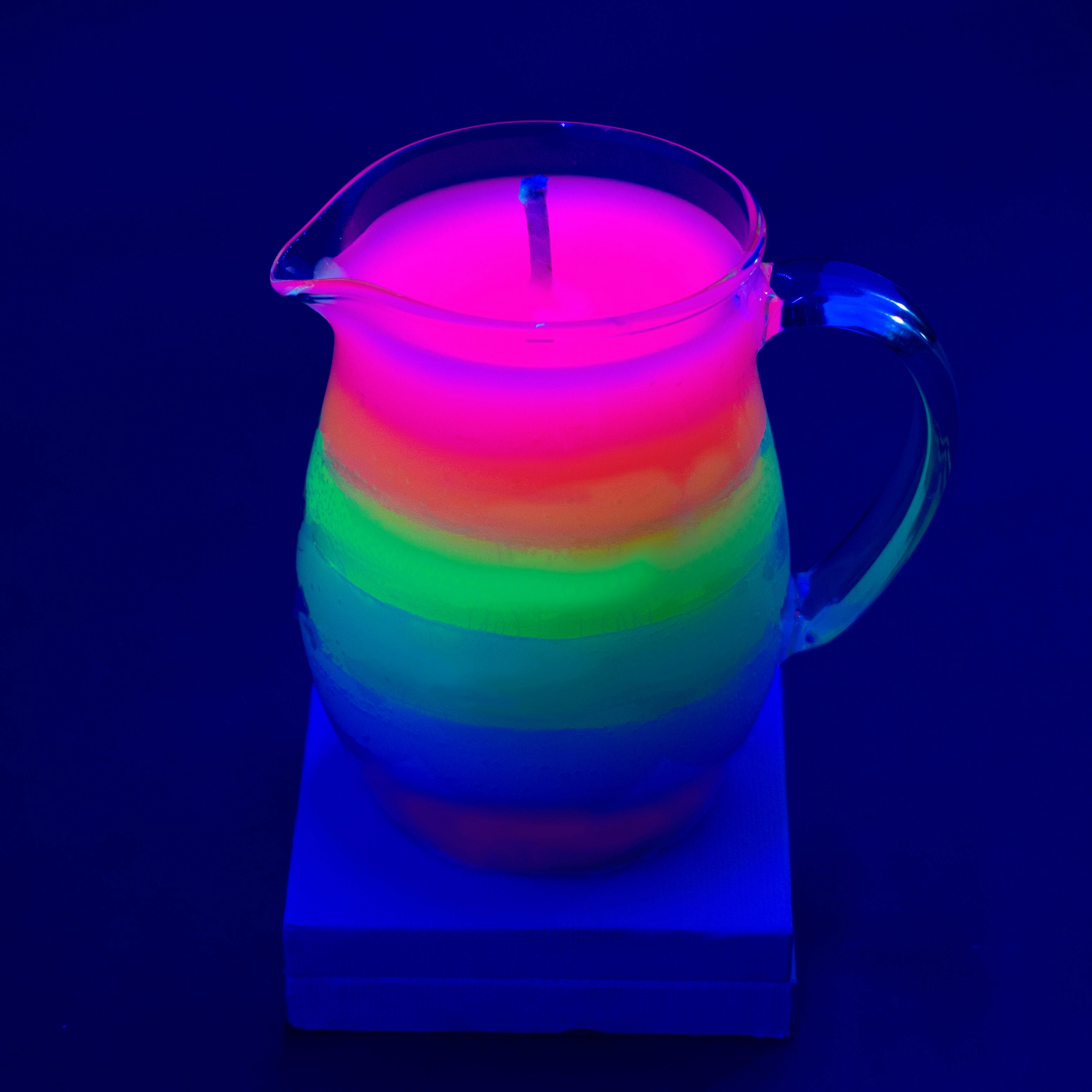 Blacklight Reactive Wax Play Pitcher Candle - Low Temp - UV Reactive