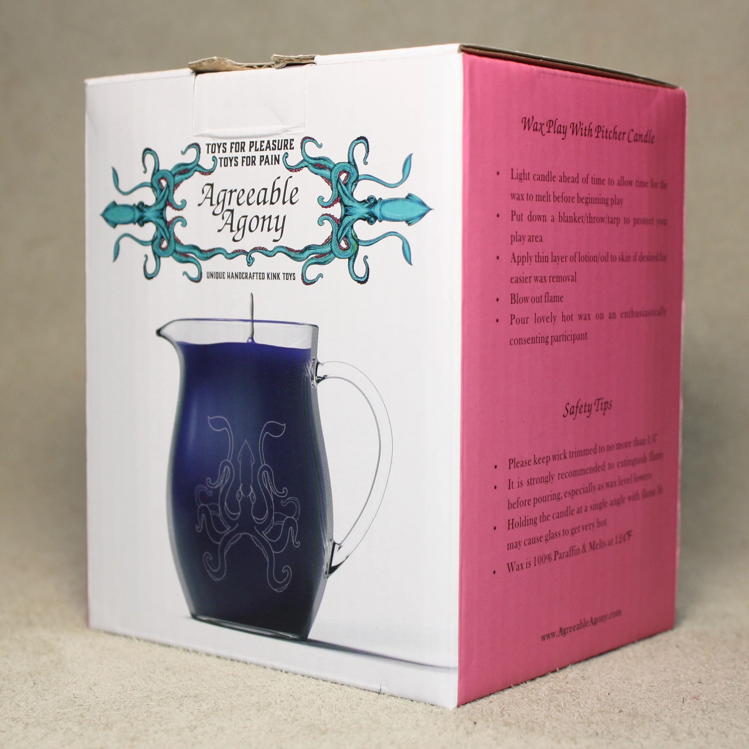 Blacklight Reactive Wax Play Pitcher Candle - Low Temp - UV Reactive