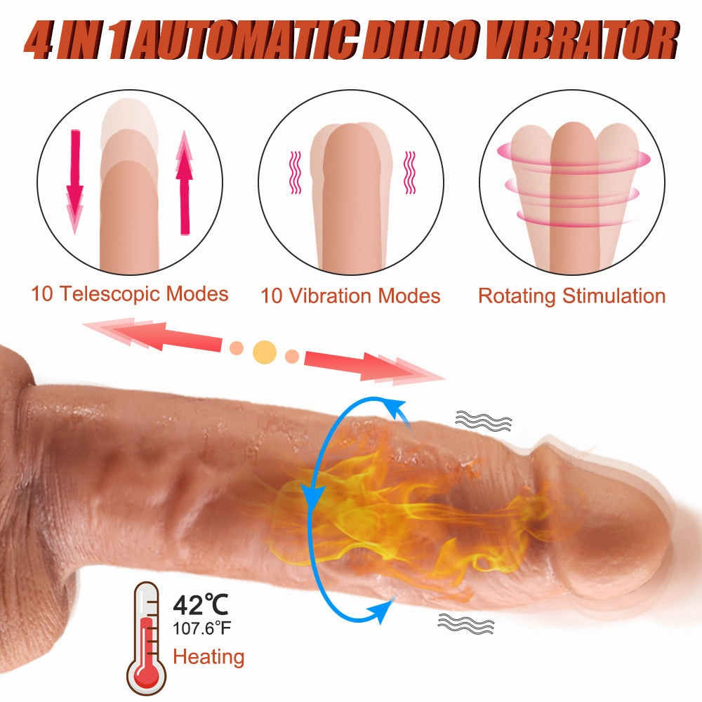 Blender - Rotating & Thrusting & Vibrating & Heating Dildo with Suction Stand