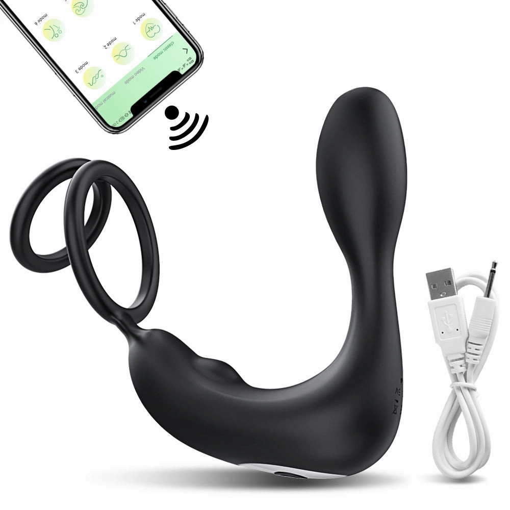 Bluetooth Vibrating Male Prostate Massager Anal Sex Toy APP Vibrator for Men Butt Plug Couples Game