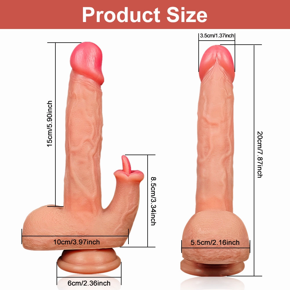 Bowman - Licking Heating Vibrating and Thrusting Dildo with Little Tongue