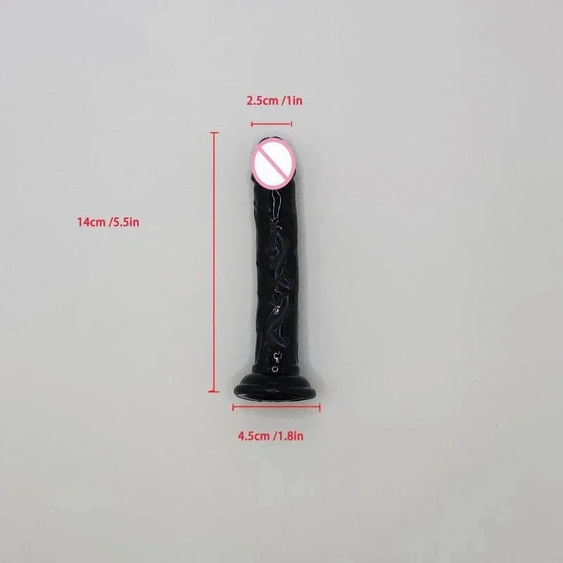 Caesar's Column Premium Realistic Silicone Black Dildo Suction Cup Set