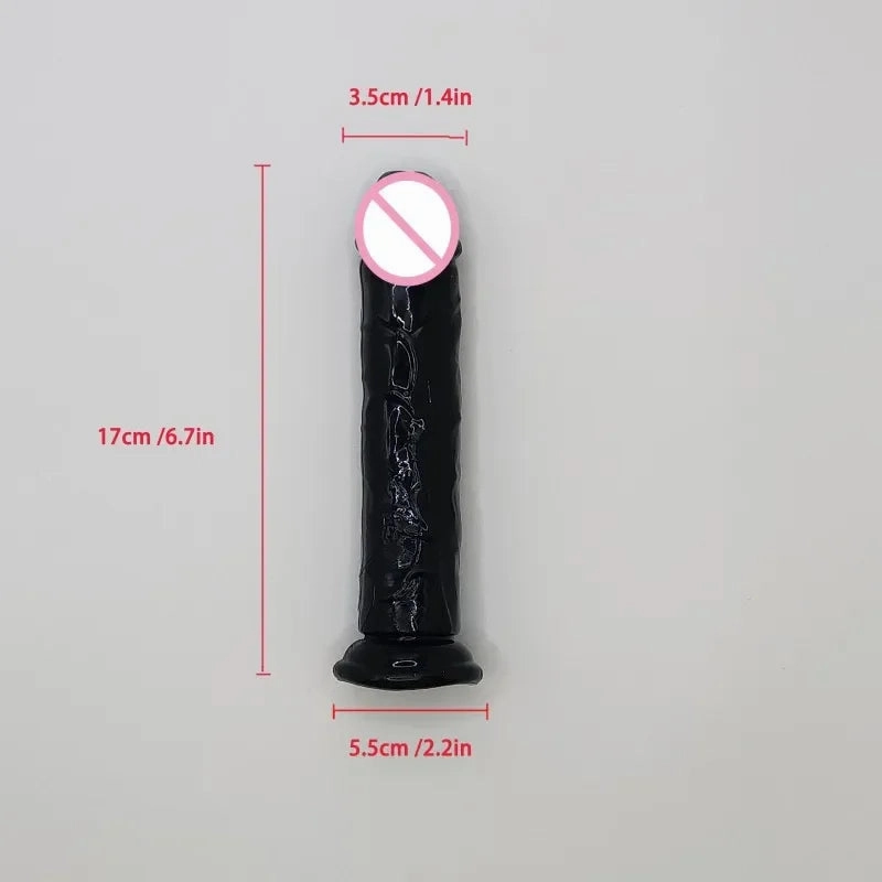 Caesar's Column Premium Realistic Silicone Black Dildo Suction Cup Set