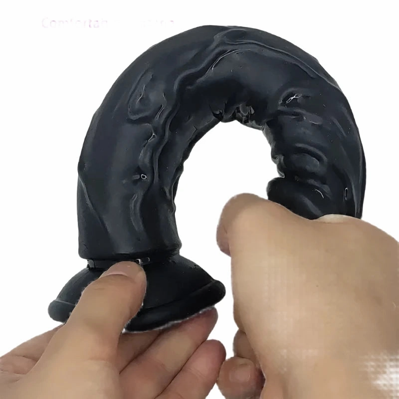 Caesar's Column Premium Realistic Silicone Black Dildo Suction Cup Set