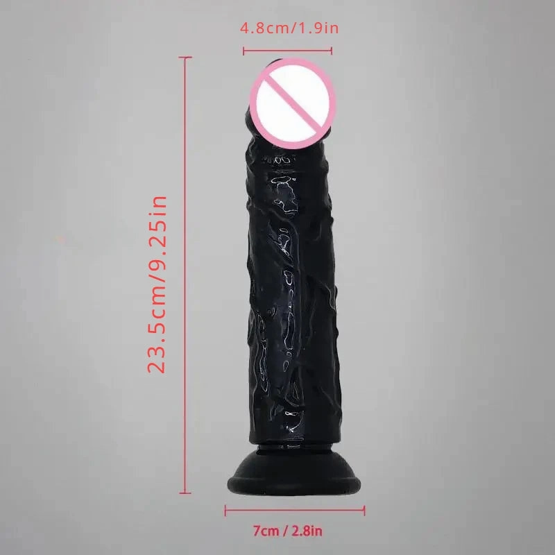 Caesar's Column Premium Realistic Silicone Black Dildo Suction Cup Set