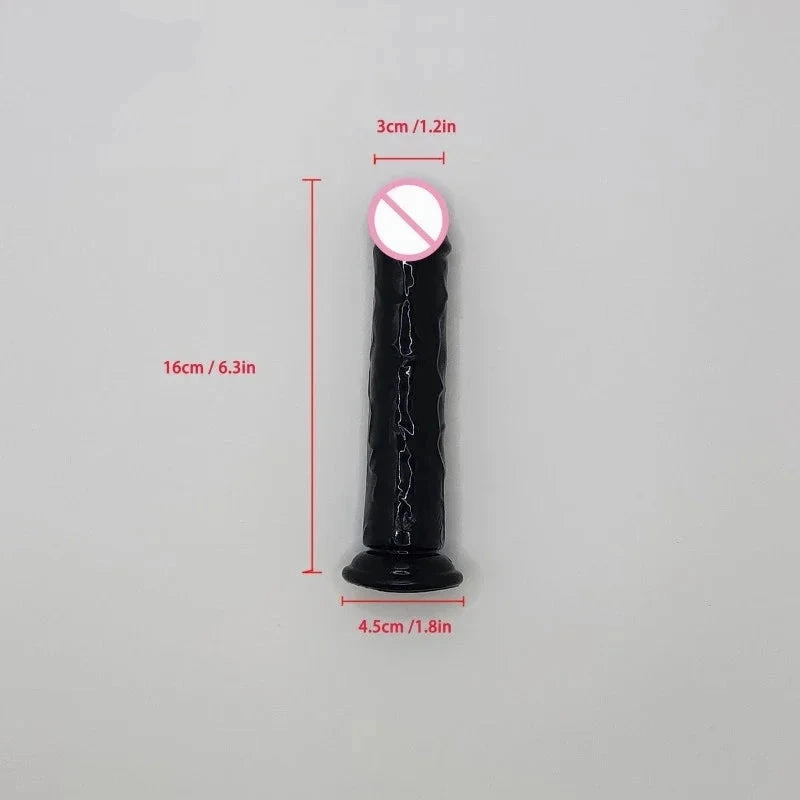 Caesar's Column Premium Realistic Silicone Black Dildo Suction Cup Set