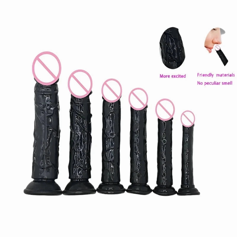 Caesar's Column Premium Realistic Silicone Black Dildo Suction Cup Set