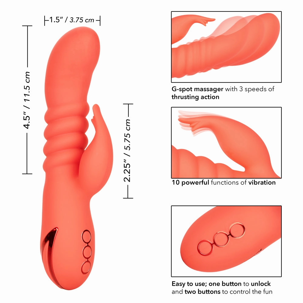 California Dreaming Orange County Cutie Thrusting Rabbit Vibrator