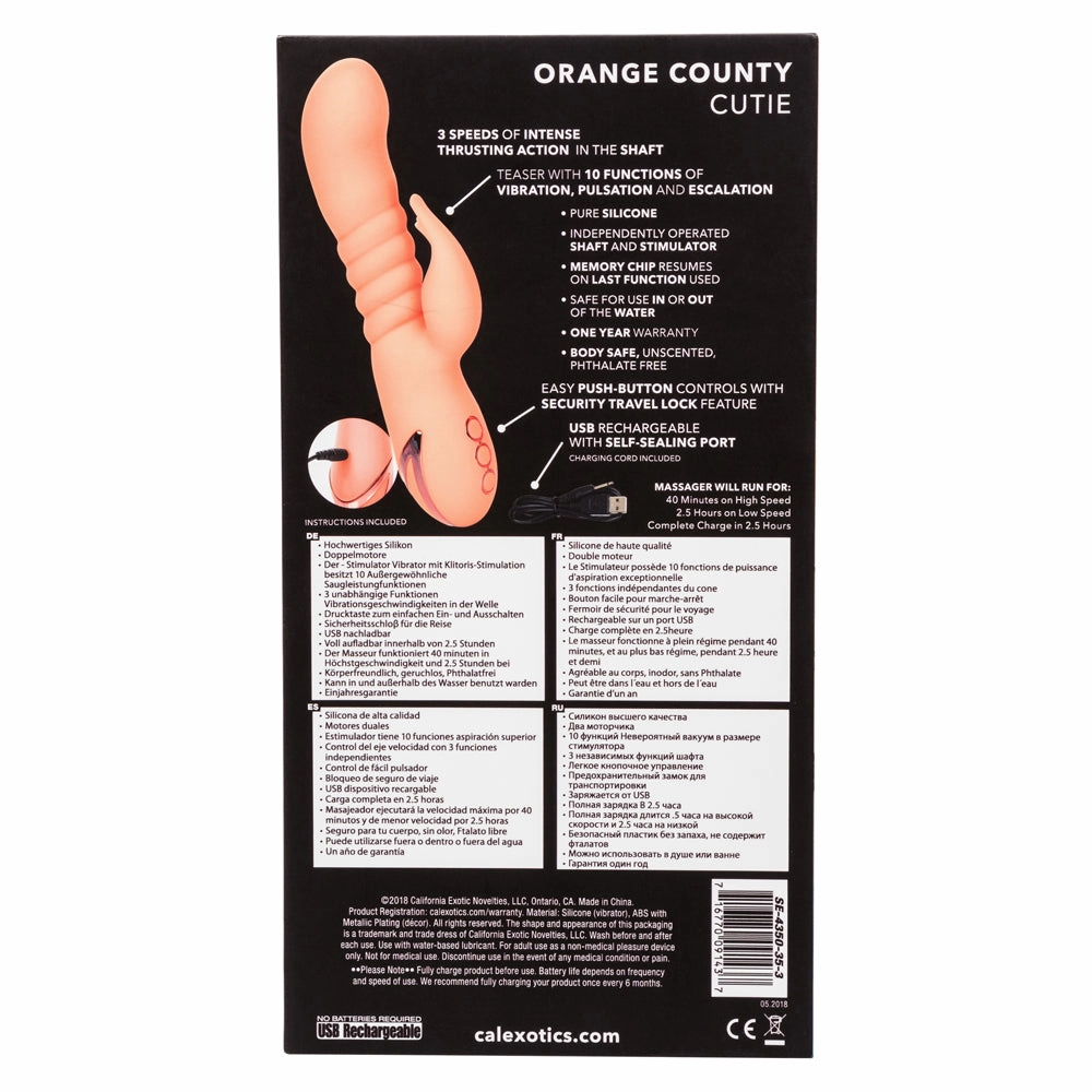 California Dreaming Orange County Cutie Thrusting Rabbit Vibrator