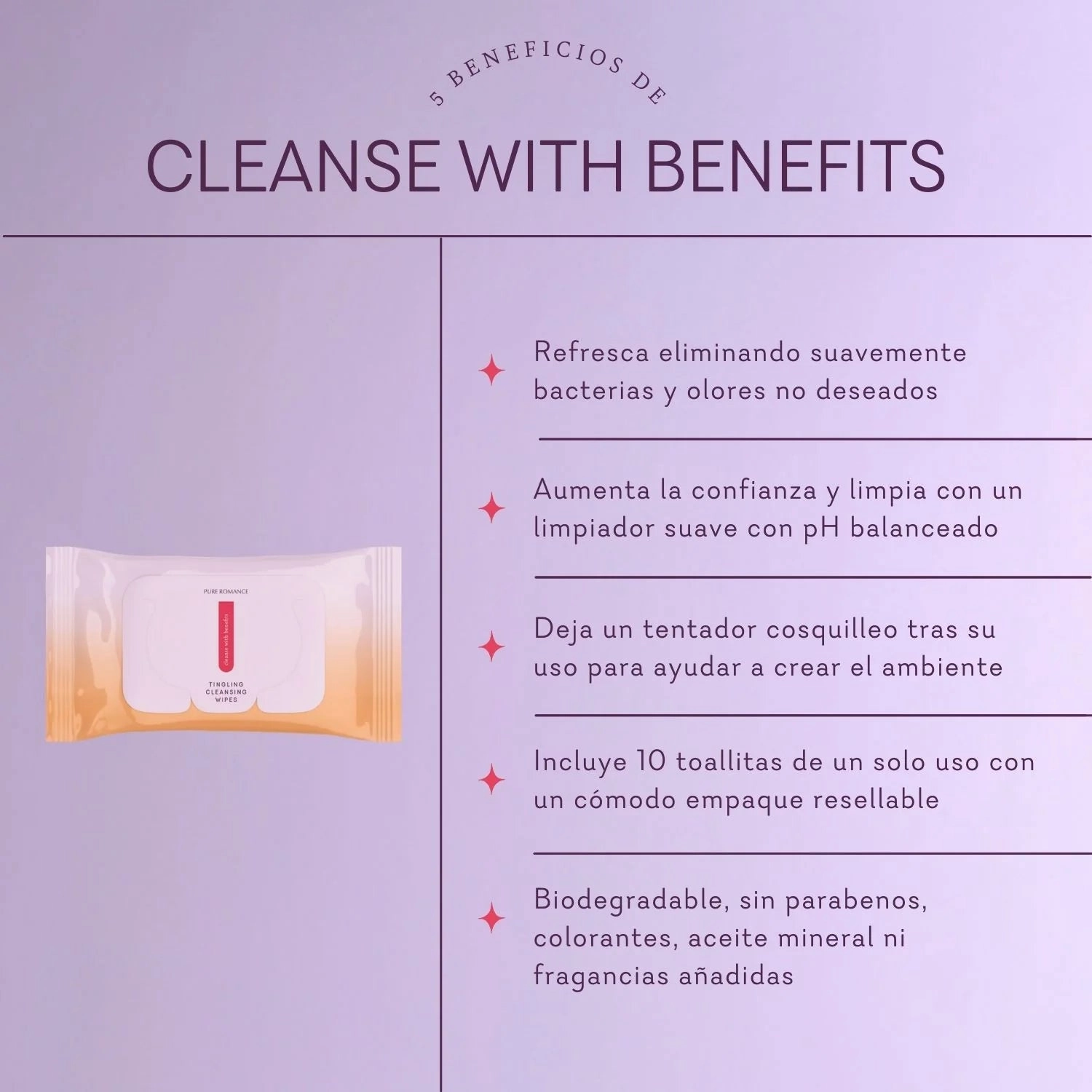 Cleanse with Benefits - Enhancement Wipes - Pure Romance