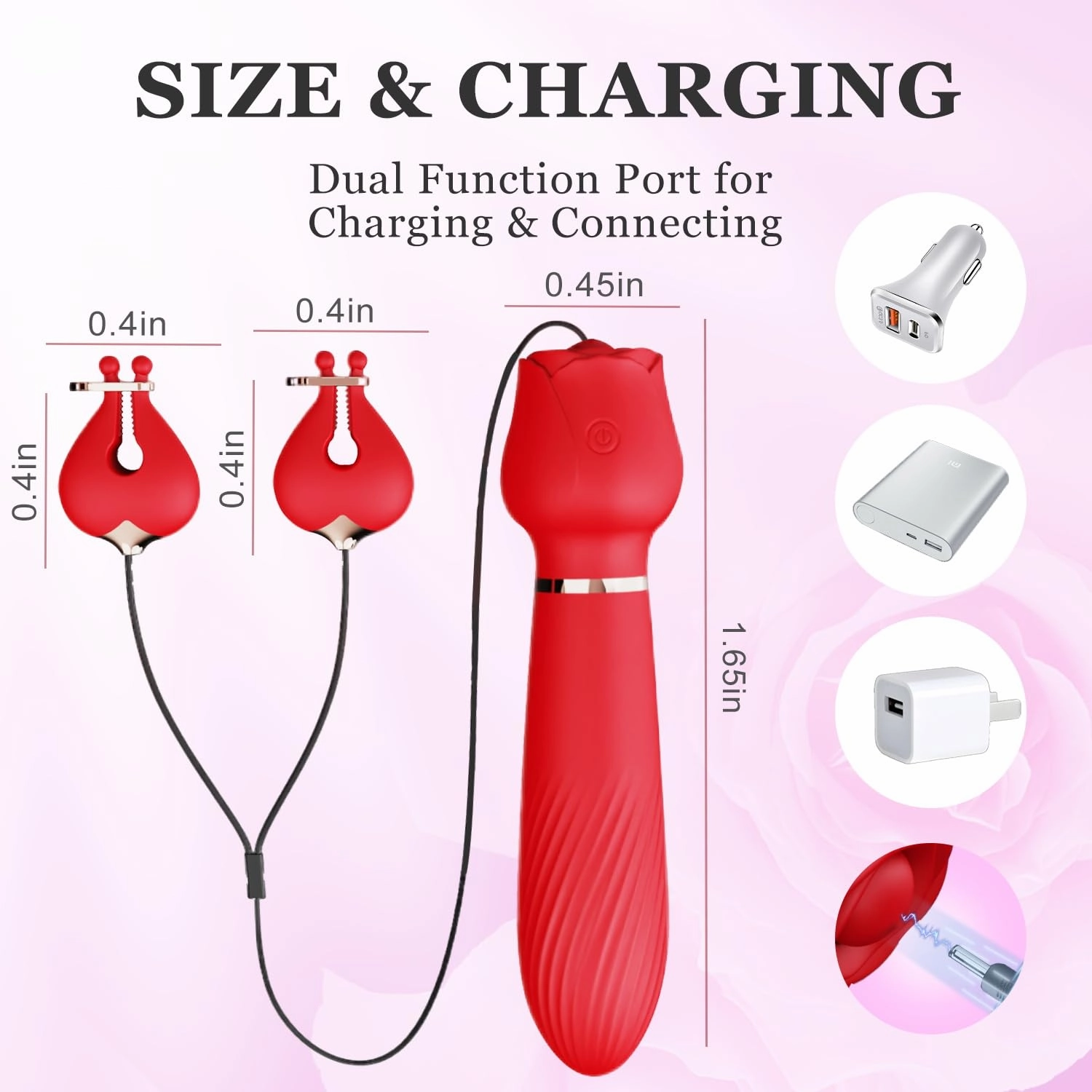 Clitoral Vibrator with Nipple Clamps