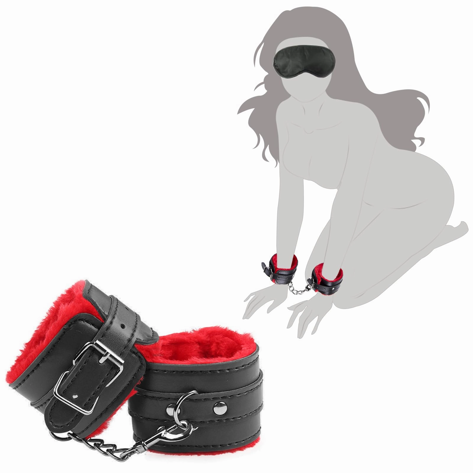Complete BDSM Set for Sensory Control and Restraint