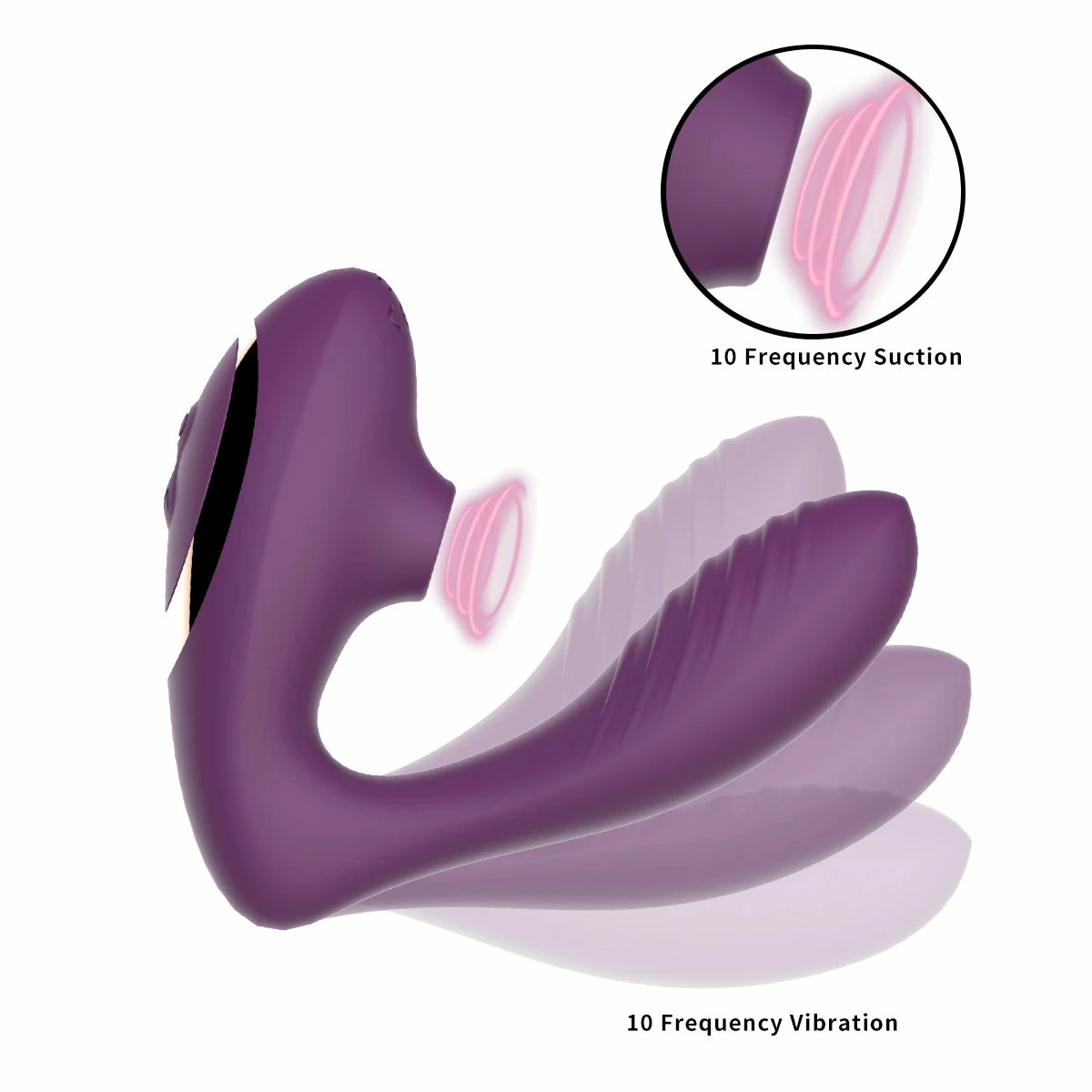 Contactless Air Flow Clit Suctioning Vibrator | Dual Stimulation with 10 Suction & Vibration Modes