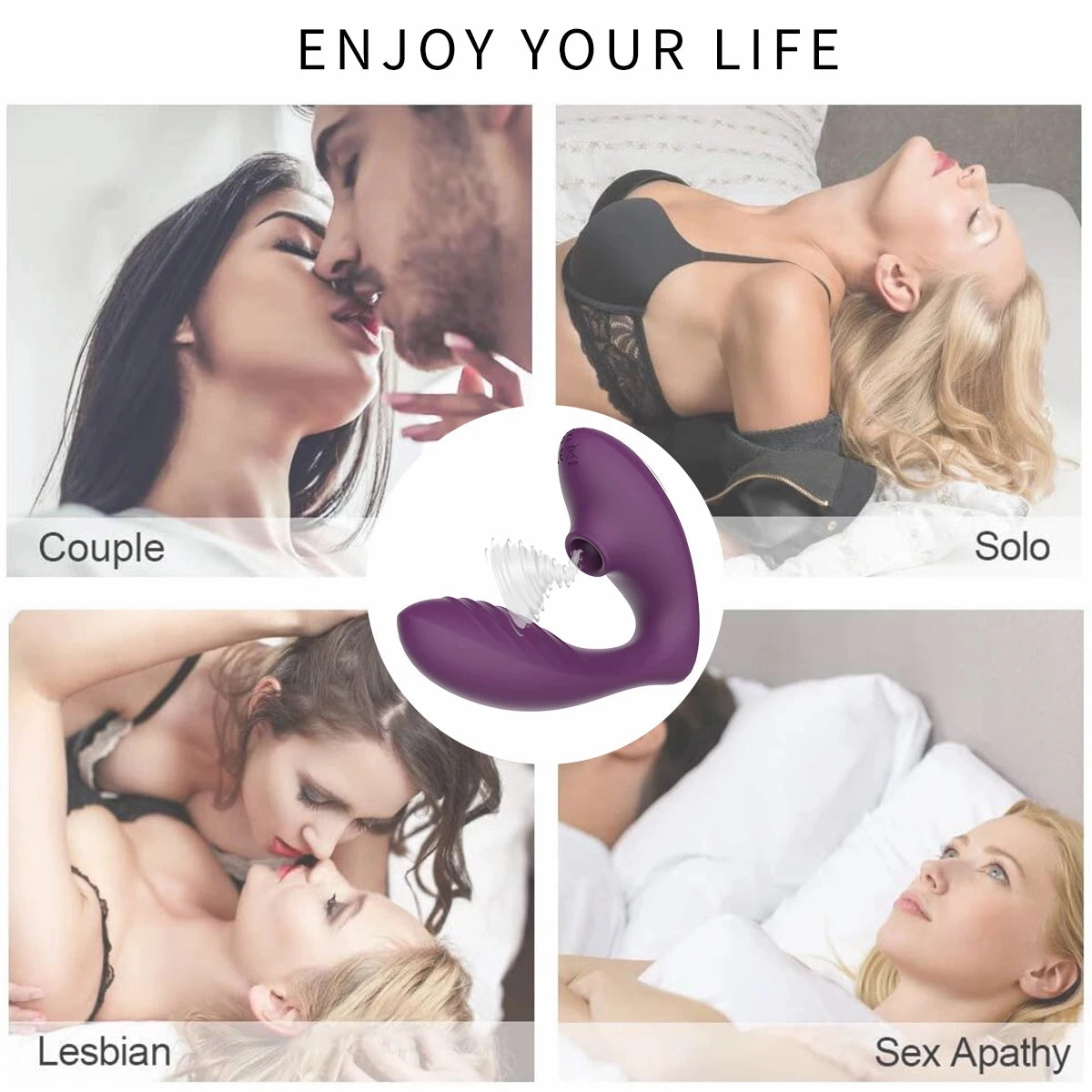 Contactless Air Flow Clit Suctioning Vibrator | Dual Stimulation with 10 Suction & Vibration Modes