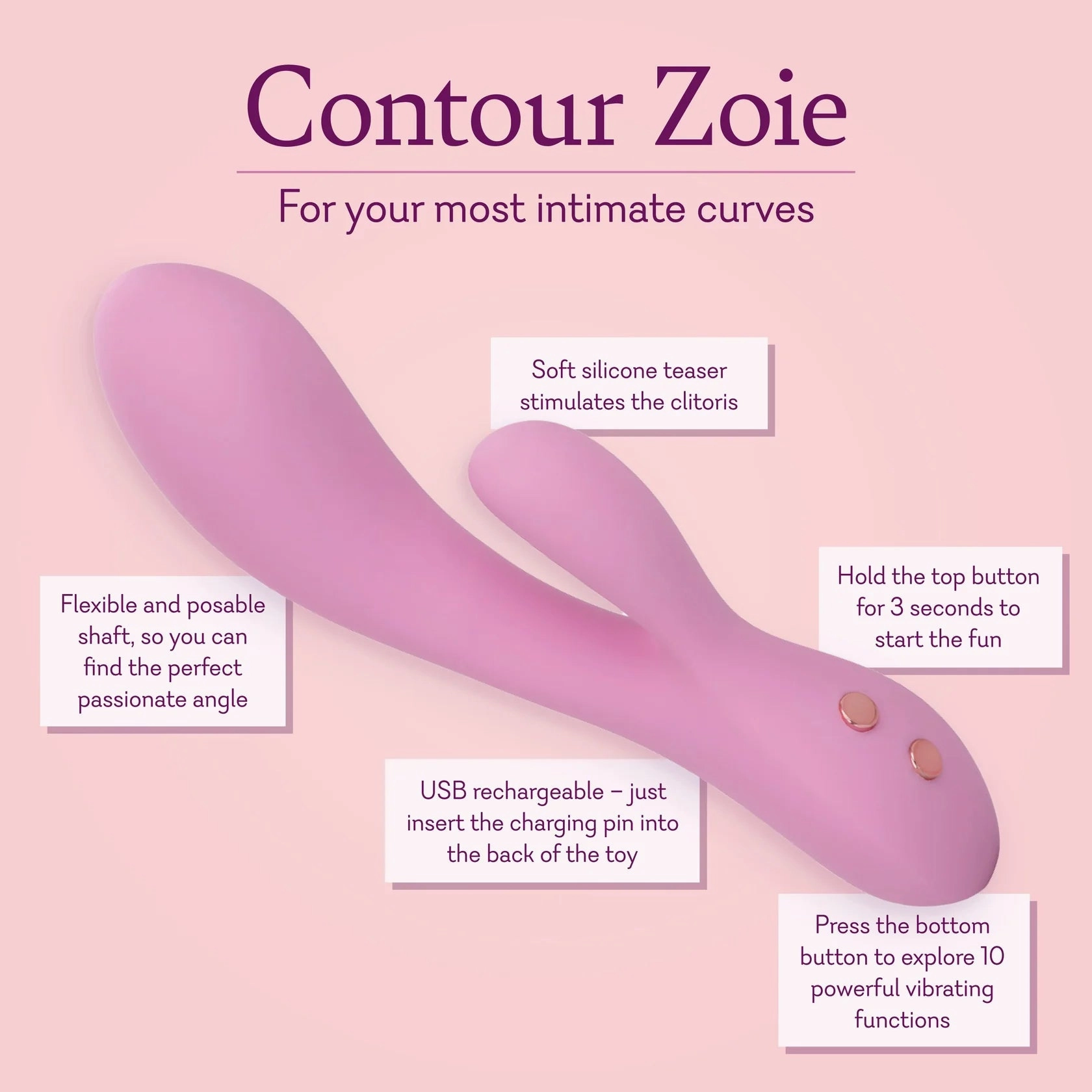 Contour™ Zoie - IN STOCK - 3 LEFT! - Pure Romance
