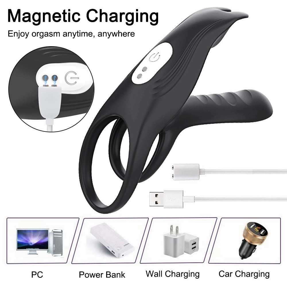 Couple Vibrator with Dual Motor Cockring Wireless Remote Control Penis Ring