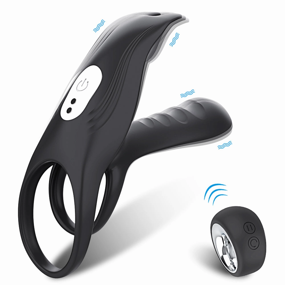 Couple Vibrator with Dual Motor Cockring Wireless Remote Control Penis Ring